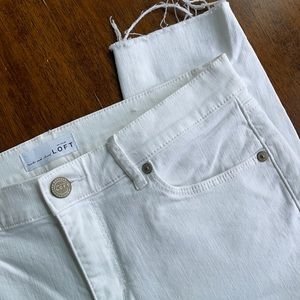 LOFT White Skinny Jeans